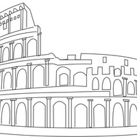 Desenho de Coliseu de Roma para colorir