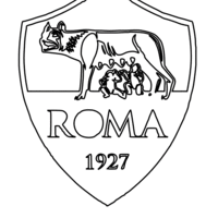 Desenho de Escudo do Roma Futebol Clube para colorir