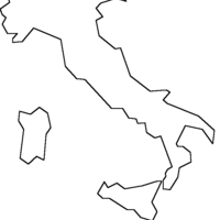 Desenho de Mapa da Itália para colorir