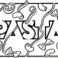 Desenho de Palavra pasta para colorir