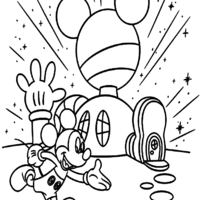 Desenho de Casa do Mickey para colorir