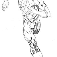 Desenho de The Flash herói para colorir