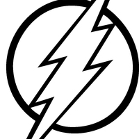 Desenho de Símbolo do The Flash para colorir