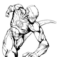 Desenho de The Flash quadrinhos para colorir