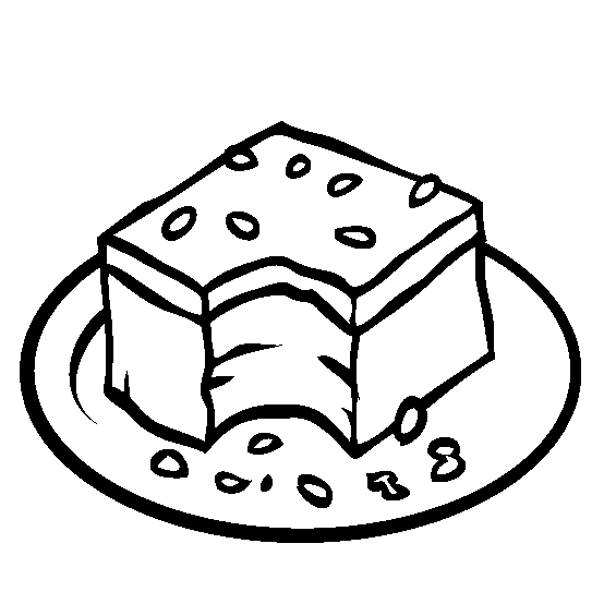 Desenho de Bolo de chocolate para colorir