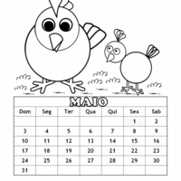 Desenho de Calendário bonito para colorir