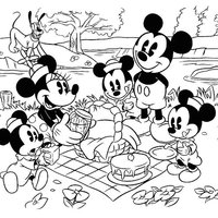 Desenho de Piquenique da Turma do Mickey para colorir