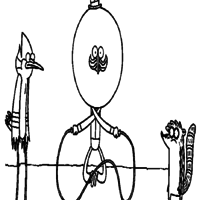 Desenho de Mordecai, Rigby e Pairulito para colorir