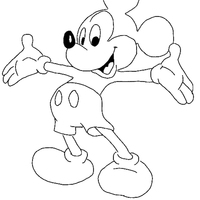 Desenho de Roupa do Mickey para colorir