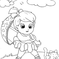 Desenho de Bailarina baby para colorir