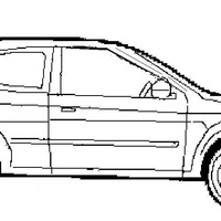 Desenho de Carro Ford Ka para colorir