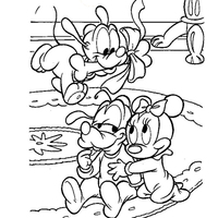 Desenho de Turma do Mickey Baby para colorir