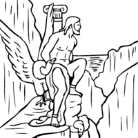 Desenho de Prometheus de Gustave Moreaus para colorir