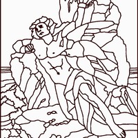 Desenho de Deus Prometheus para colorir