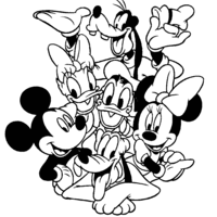 Desenho de Turma do Mickey para colorir