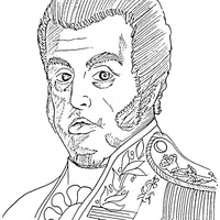 Desenho de Don João VI para colorir