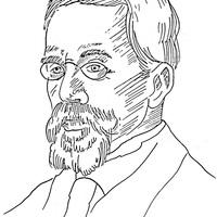 Desenho de Machado de Assis para colorir