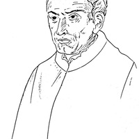 Desenho de Padre José de Anchieta para colorir
