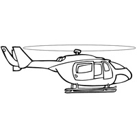 Desenho de Helicóptero crane para colorir