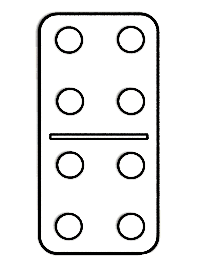 7 Peças de Dominó para Imprimir e Colorir