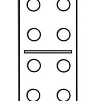 Desenho de Dominó para colorir