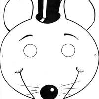 Desenho de Máscara do Senhor Rato para colorir