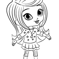 Desenho de Leah de Shimmer e Shine para colorir