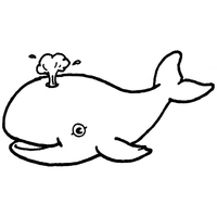 Desenho de Filhote de baleia para colorir