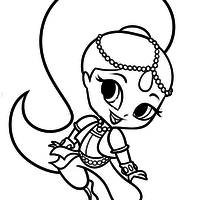 Desenho de Shimmer dançando para colorir