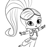 Desenho de Gênio Shimmer para colorir