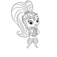 Desenho de Shine de Shimmer e Shine para colorir