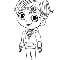 Desenho de Zac de Shimmer e Shine para colorir