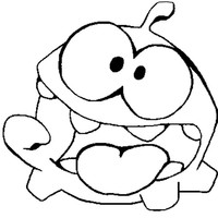 Desenho de Cut the Rope com fome para colorir