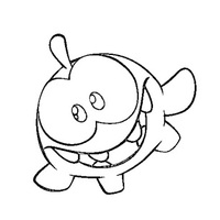 Desenho de Cut the Rope louco para colorir