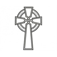 Desenho de Cruz Celta simples para colorir