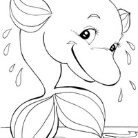 Desenho de Beluga linda para colorir