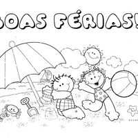 Desenho de Boas férias para colorir