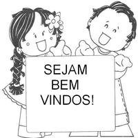 Desenho de Placa de Sejam bem vindos para colorir