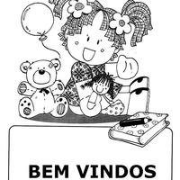 Desenho de Sejam bem vindos alunos para colorir