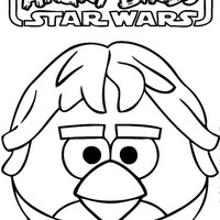 Desenho de Anakin de Angry Birds para colorir