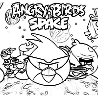 Desenho de Angry Birds Space para colorir