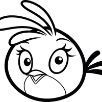 Desenho de Stella de Angry Birds para colorir