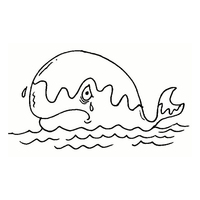 Desenho de Petróleo matando baleia para colorir