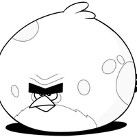 Desenho de Red do Angry Birds para colorir