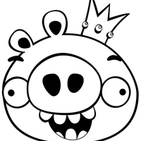 Desenho de Rei Pig de Angry Birds para colorir