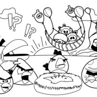 Desenho de Angry Birds para colorir