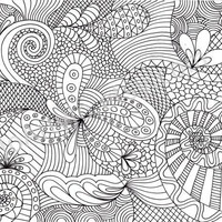 Desenho de Zentangle abstrato para colorir