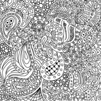 Desenho de Zentangle difícil para colorir