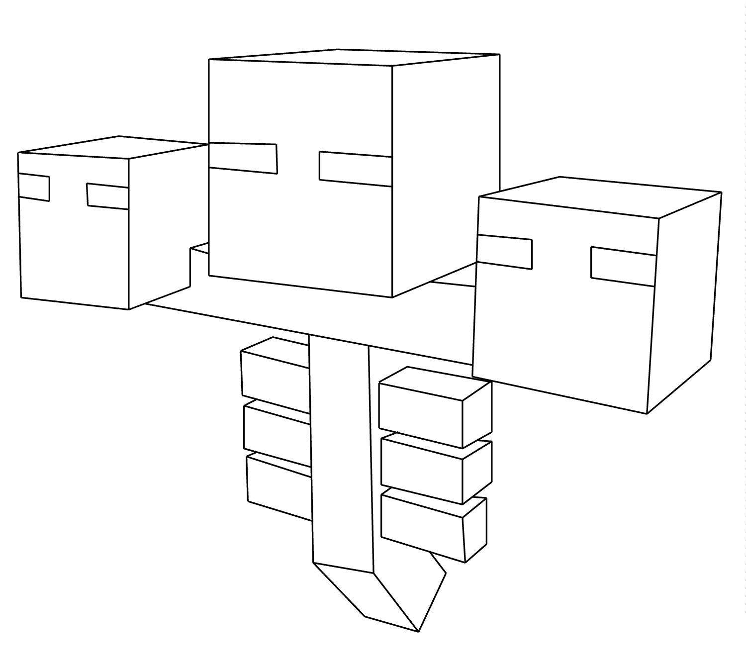 Desenho de Steve Minecraft para colorir - Tudodesenhos