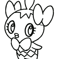 Desenho de Gothita Pokemon para colorir